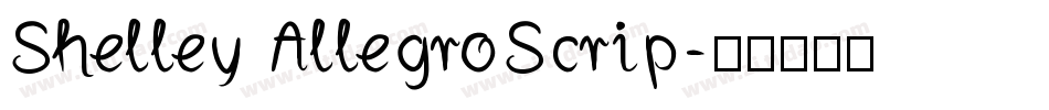 Shelley AllegroScrip字体转换